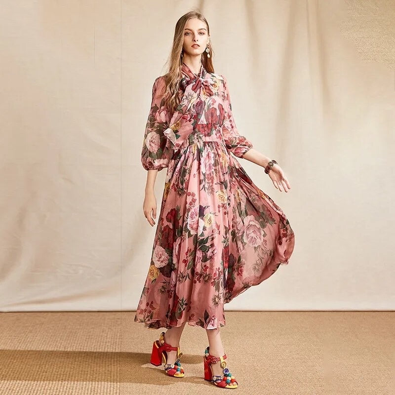 Vanessa Dress - Hortensias