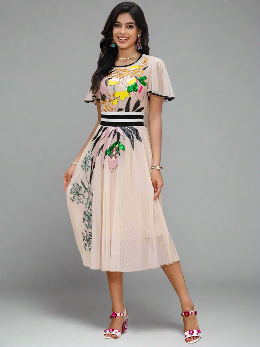 Mely Dress - Hortensias