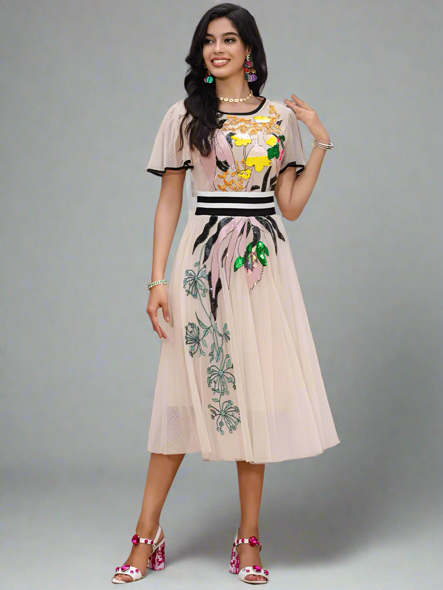 Mely Dress - Hortensias