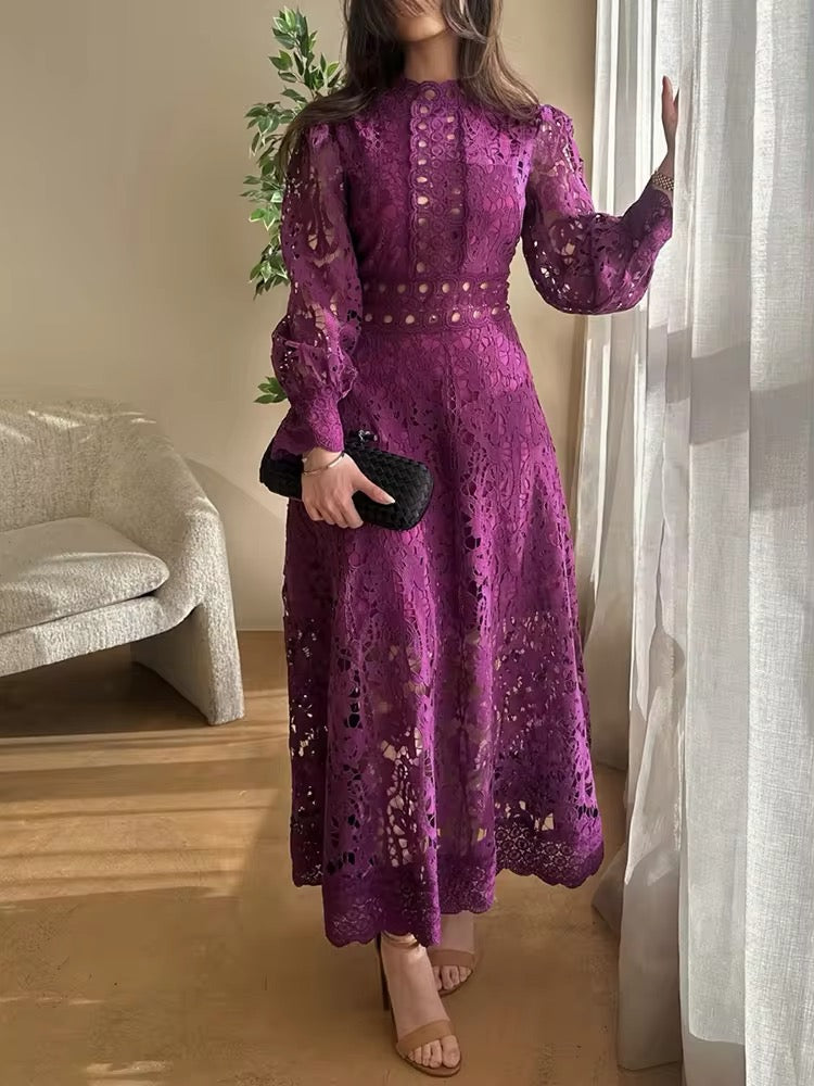 Blossoming Grace Dress - Hortensias