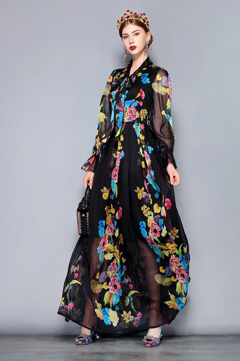 Maxima Dress - Hortensias