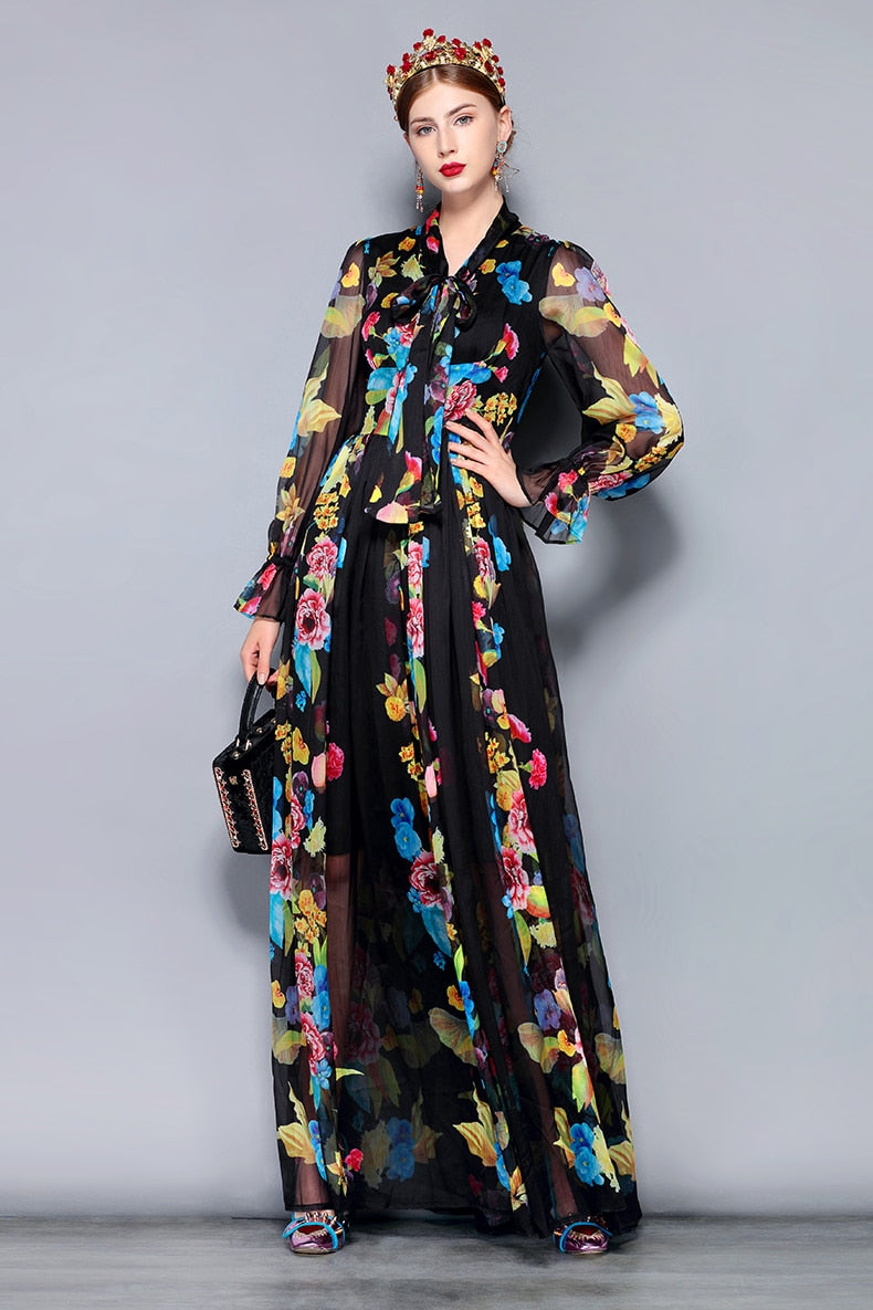Maxima Dress - Hortensias