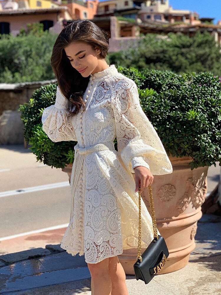 LYRA DRESS White / XL / Casual