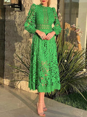 Blossoming Grace Dress - Hortensias