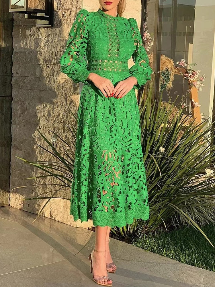 Blossoming Grace Dress - Hortensias