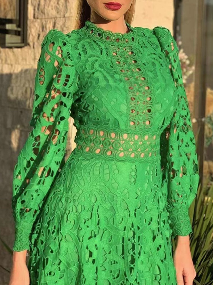 Blossoming Grace Dress - Hortensias