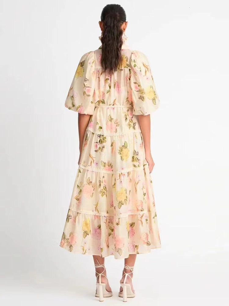 Santorini Dress - Hortensias