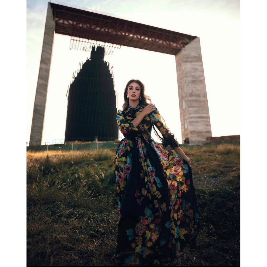 Maxima Dress - Hortensias
