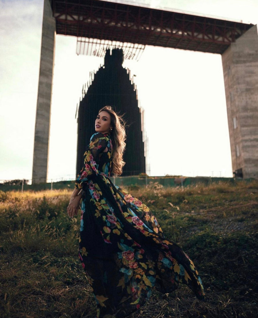 Maxima Dress - Hortensias